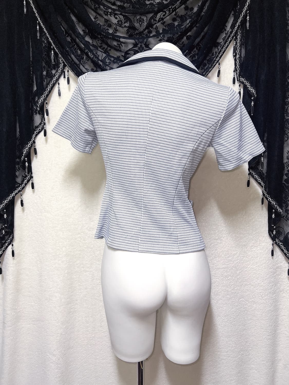 로맨틱갸루 로걀 반팔 블라우스자켓 러블리 양산형 하객 핀터 올드머니 상품이미지6