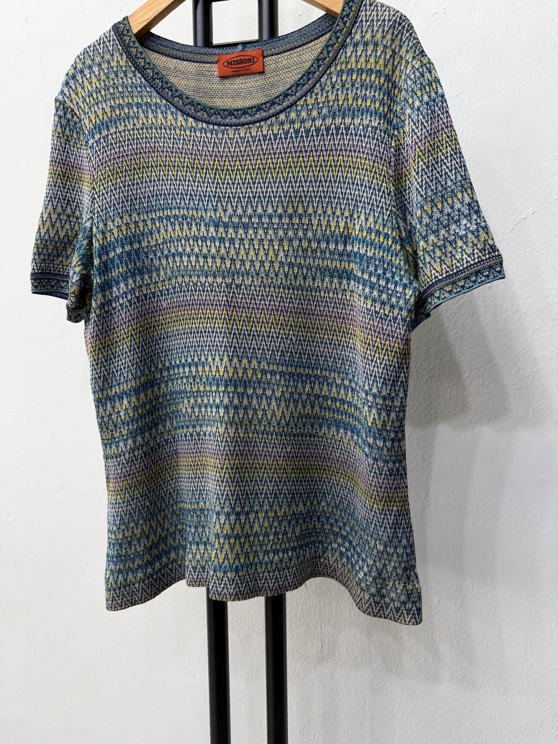 정품) 미쏘니 여성 니트 반팔티 46(66) 상품이미지3