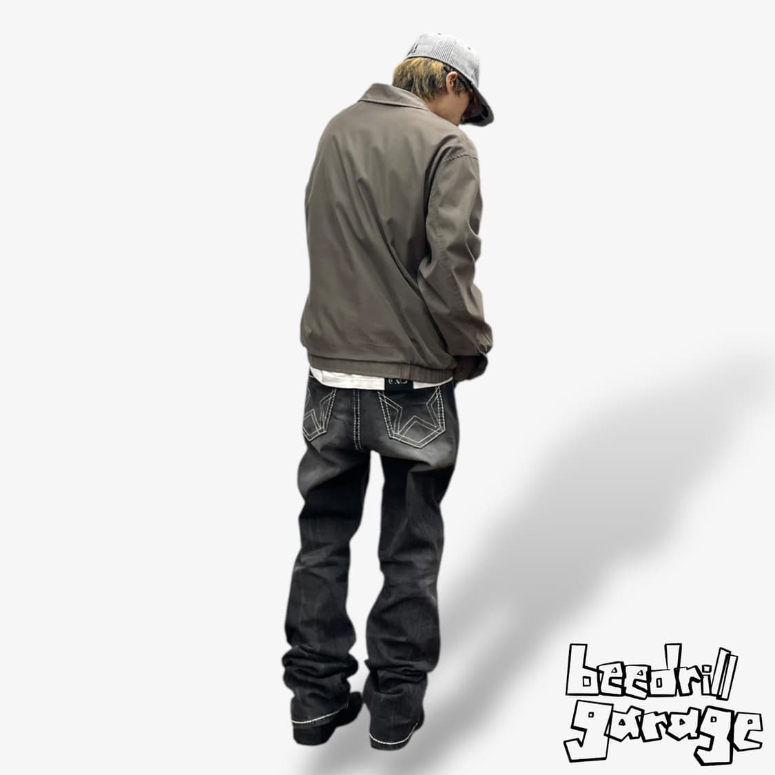 빈티지 별 자수 흑청 데님팬츠 상품이미지1