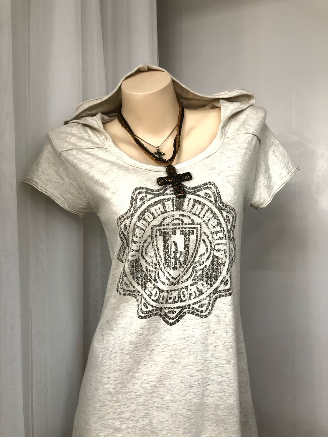 oatmeal printed hoodie one piece 상품이미지3