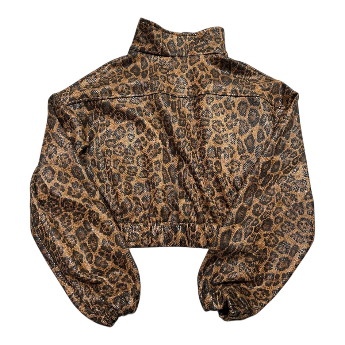 ✨ (바배) 빈티지 레오파드 호피 크롭 집업 자켓 상품이미지2