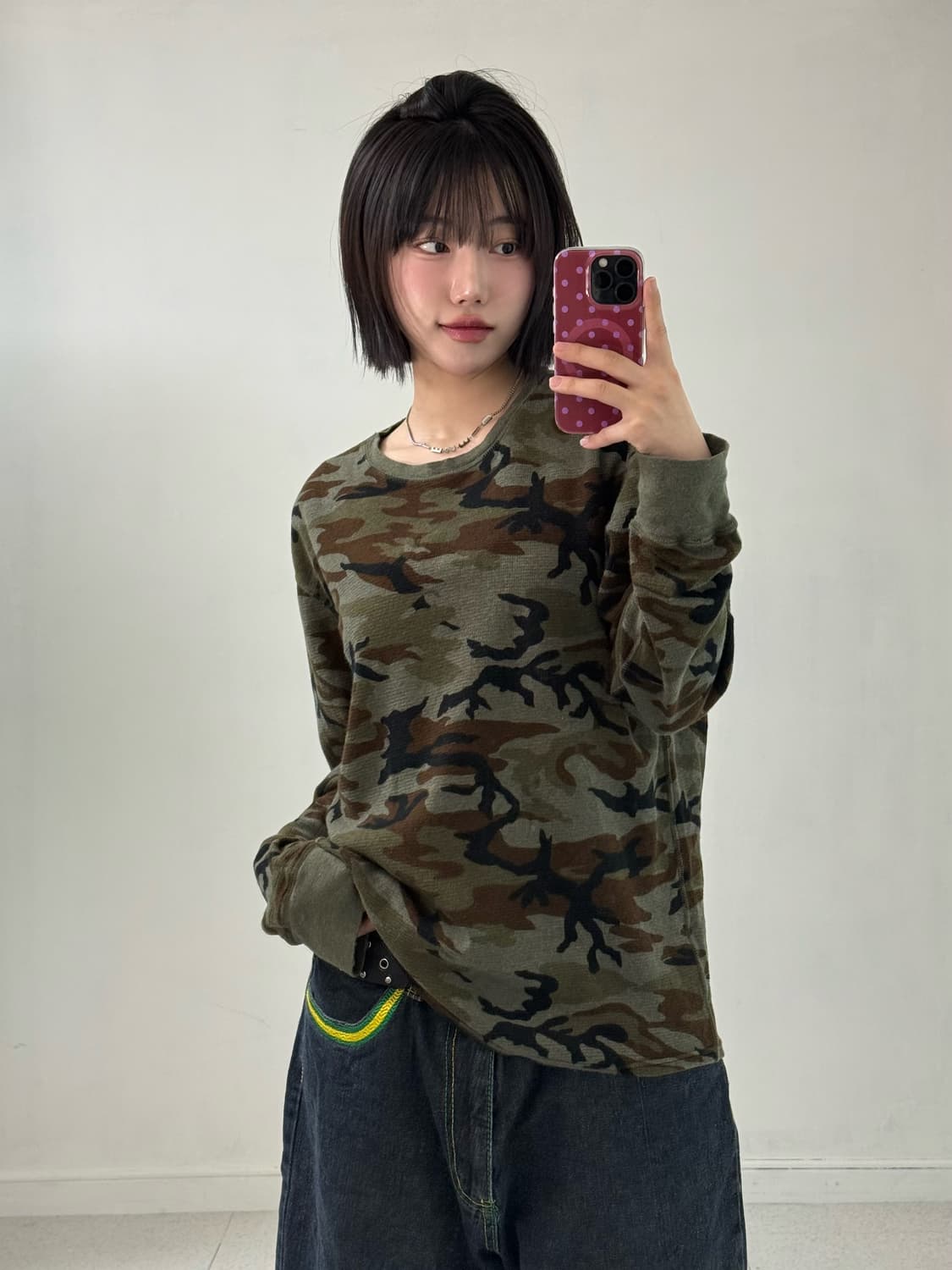 폴로 카모 와플 니트 롱슬리브 상품이미지2