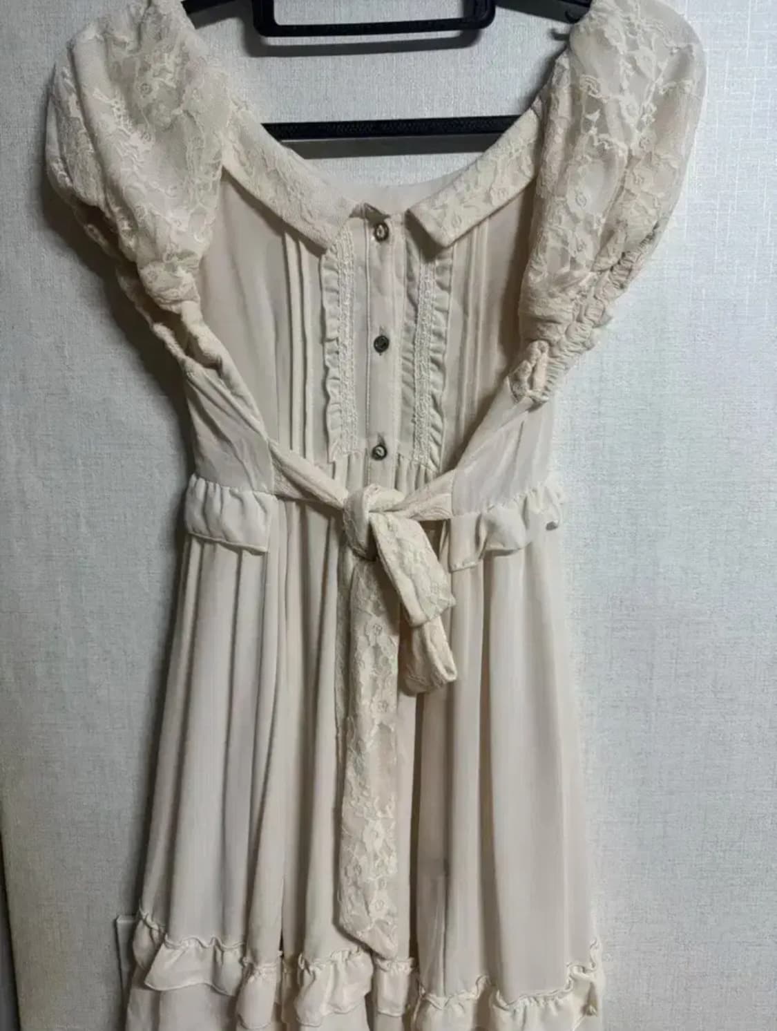 🌸 AXES Femme (엑시스팜) 레이스 퍼프 리본 원피스 🌸  상품이미지4