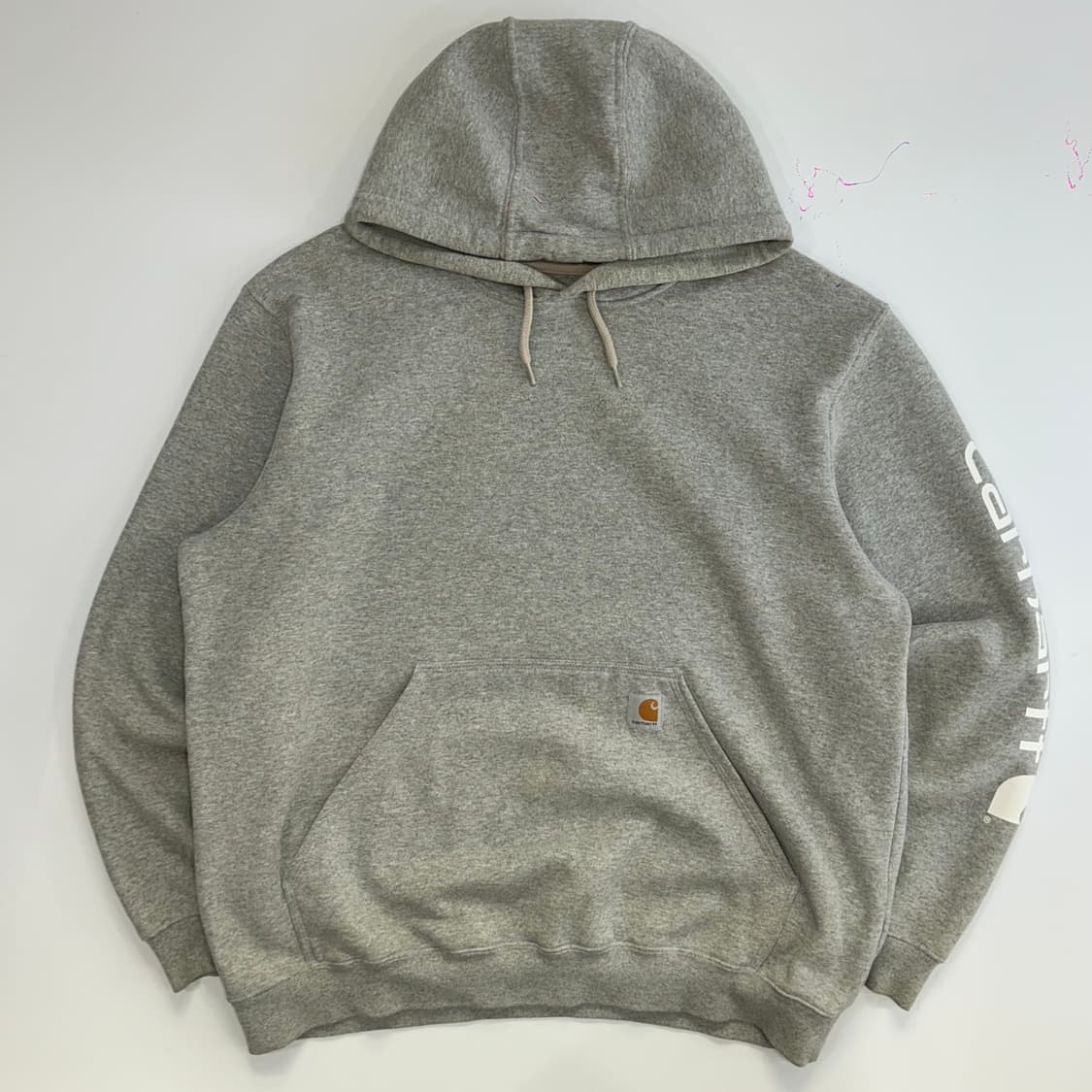 Carhartt 칼하트 사이드로고 그레이 후드티 상품이미지3