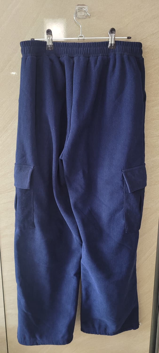 👔남성m-xl사이즈👔네이비 골덴 카고 와이드 팬츠(포켓4개) 상품이미지2