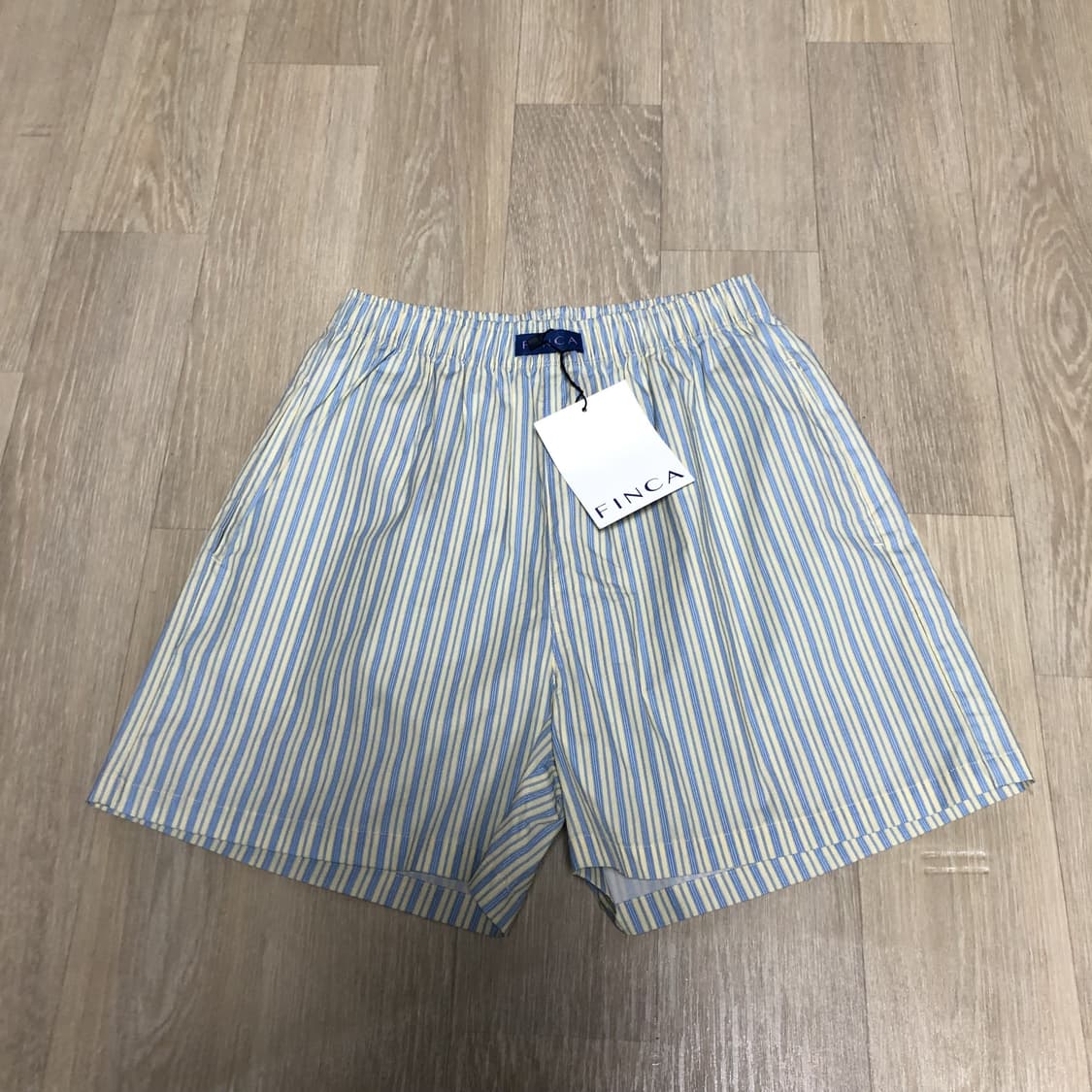 (우먼스 S) 새상품 핀카 FINCA 원 마일 숏쇼츠 코튼 스트라이프 상품이미지1