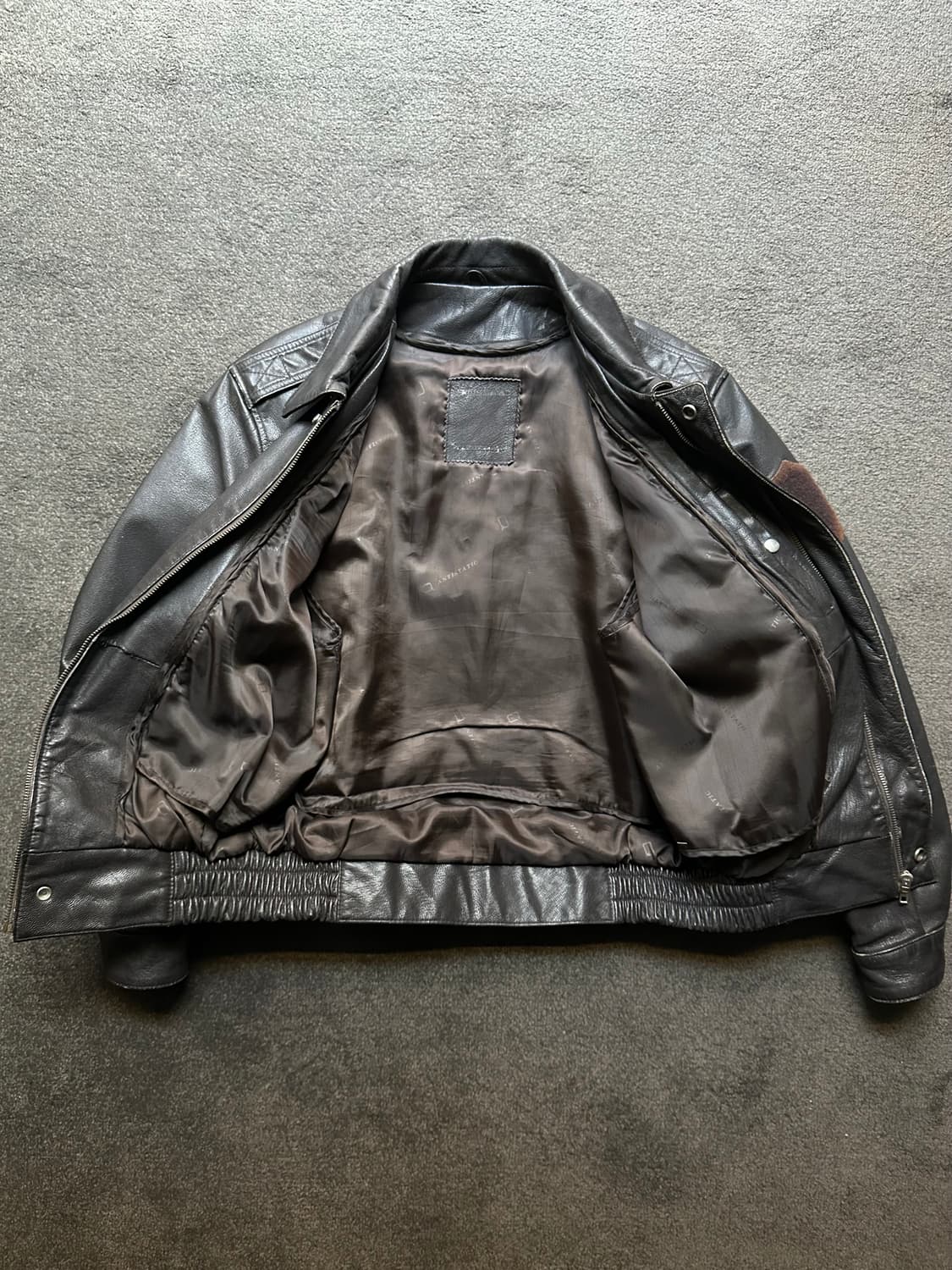 빈티지 A-2 플라이트 가죽 자켓 다크 브라운 M 상품이미지3