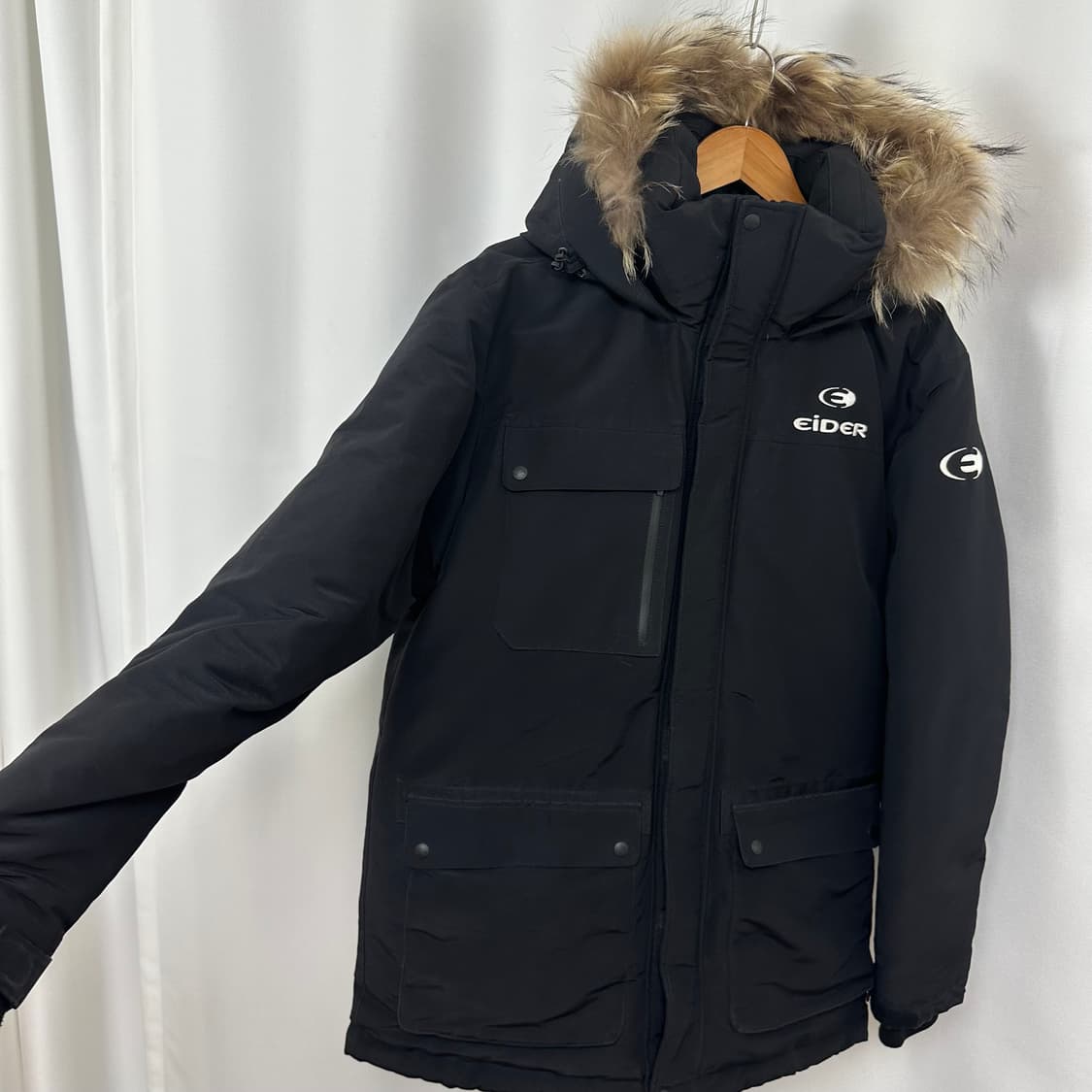   아이더 남자 패딩점퍼 방한패딩 오리털 검정 XL  EIW 상품이미지2