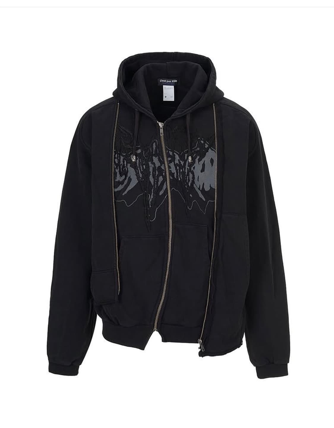 costperkilo graffiti double zip hoodie 상품이미지1