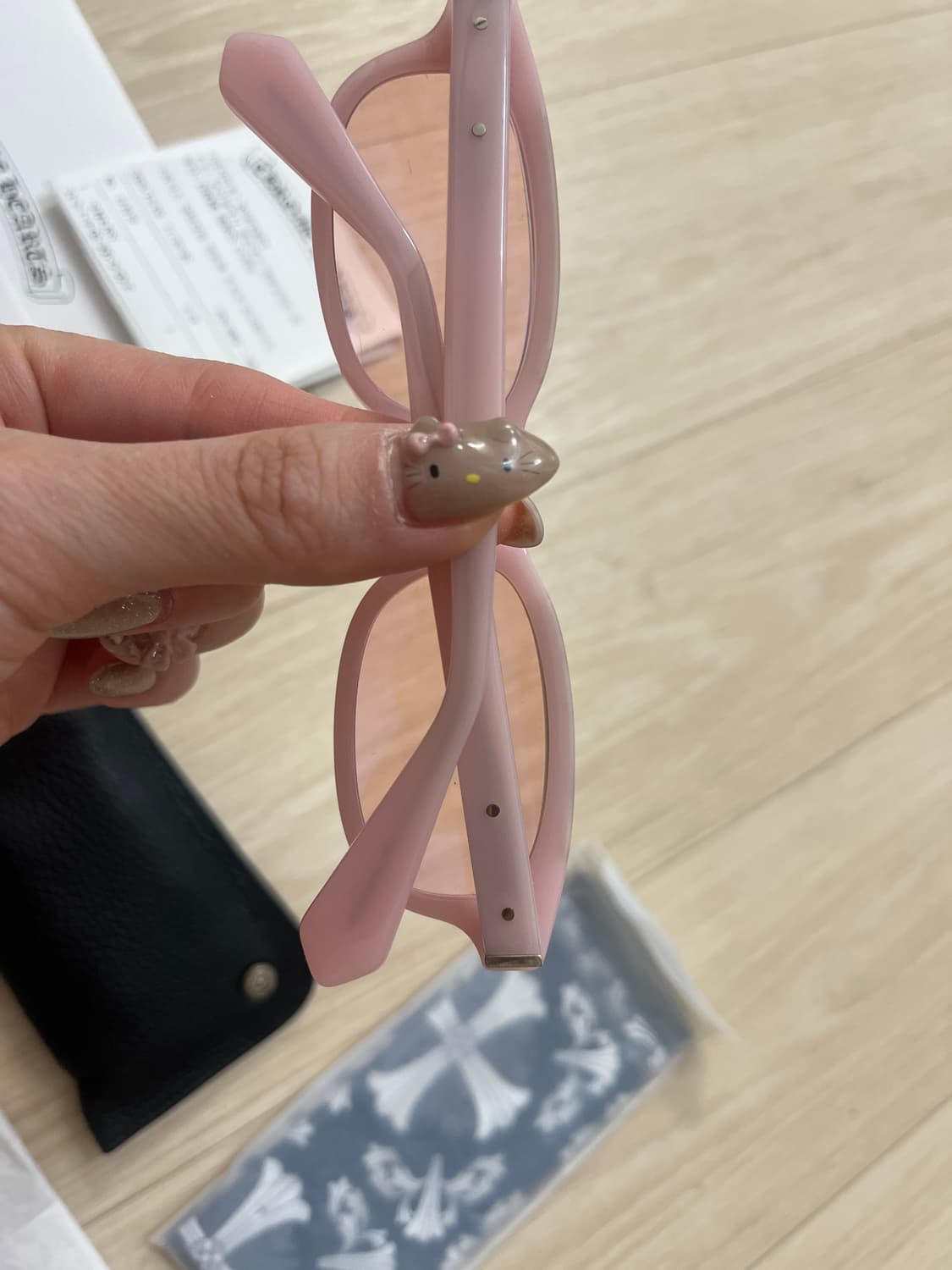 크롬하츠 로우라이더 선글라스 베이비핑크 52 (영수증O) 상품이미지5