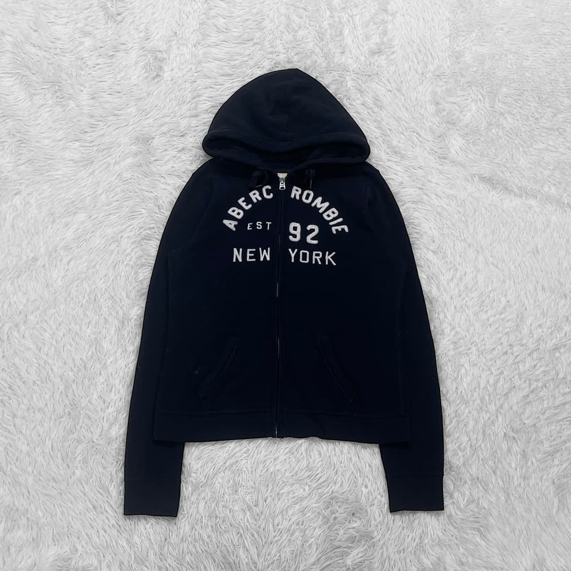 아베크롬비 아치 로고 후드집업 네이비 상품이미지2