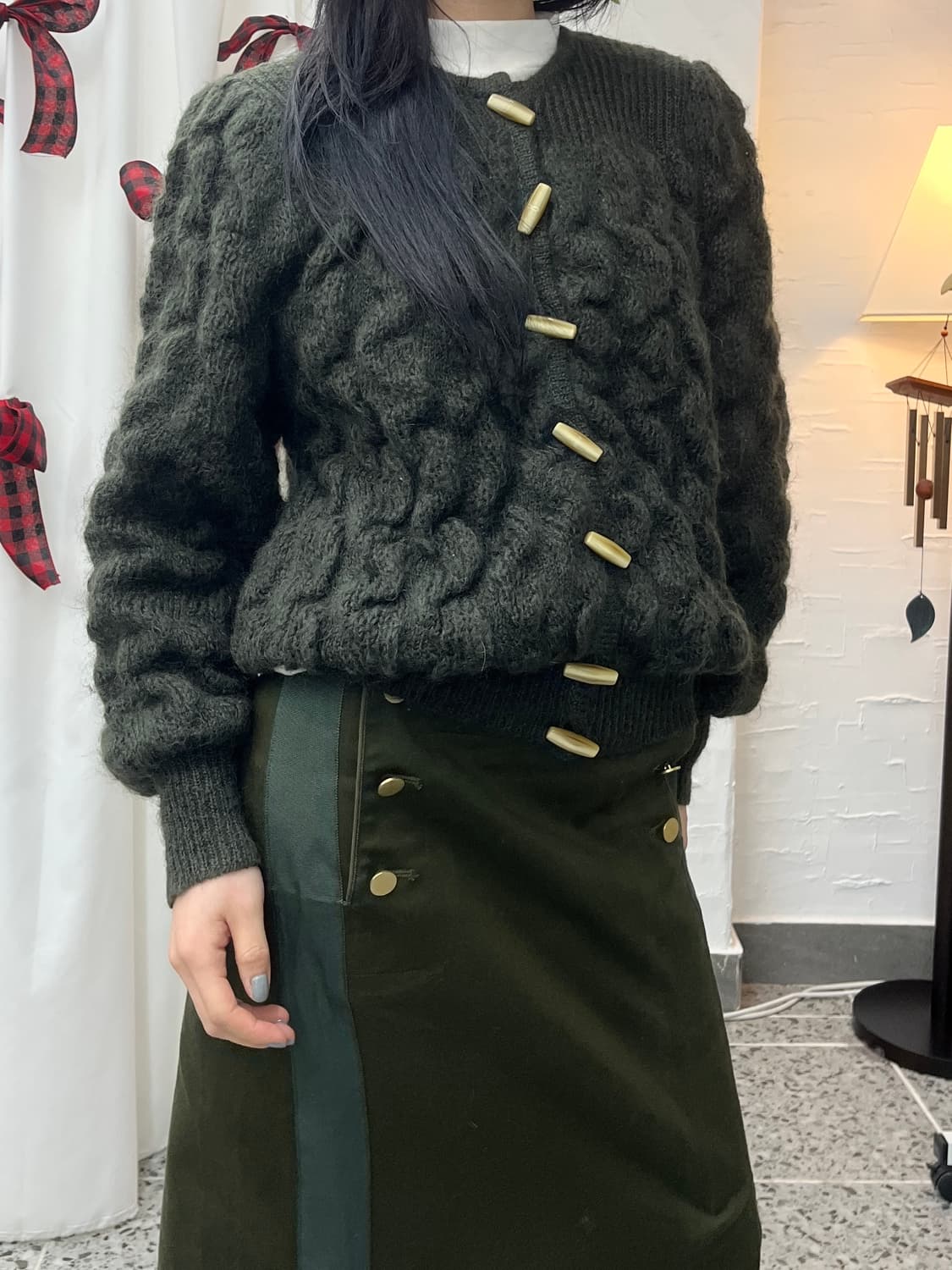 toggle khaki cardigan 상품이미지5