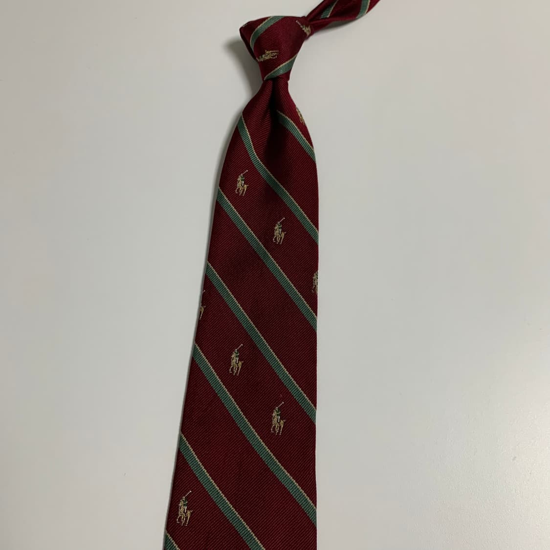폴로 랄프로렌(POLO) 포니 로고플레이 명품 스트라이프 슬림넥타이 A+ 상품이미지8