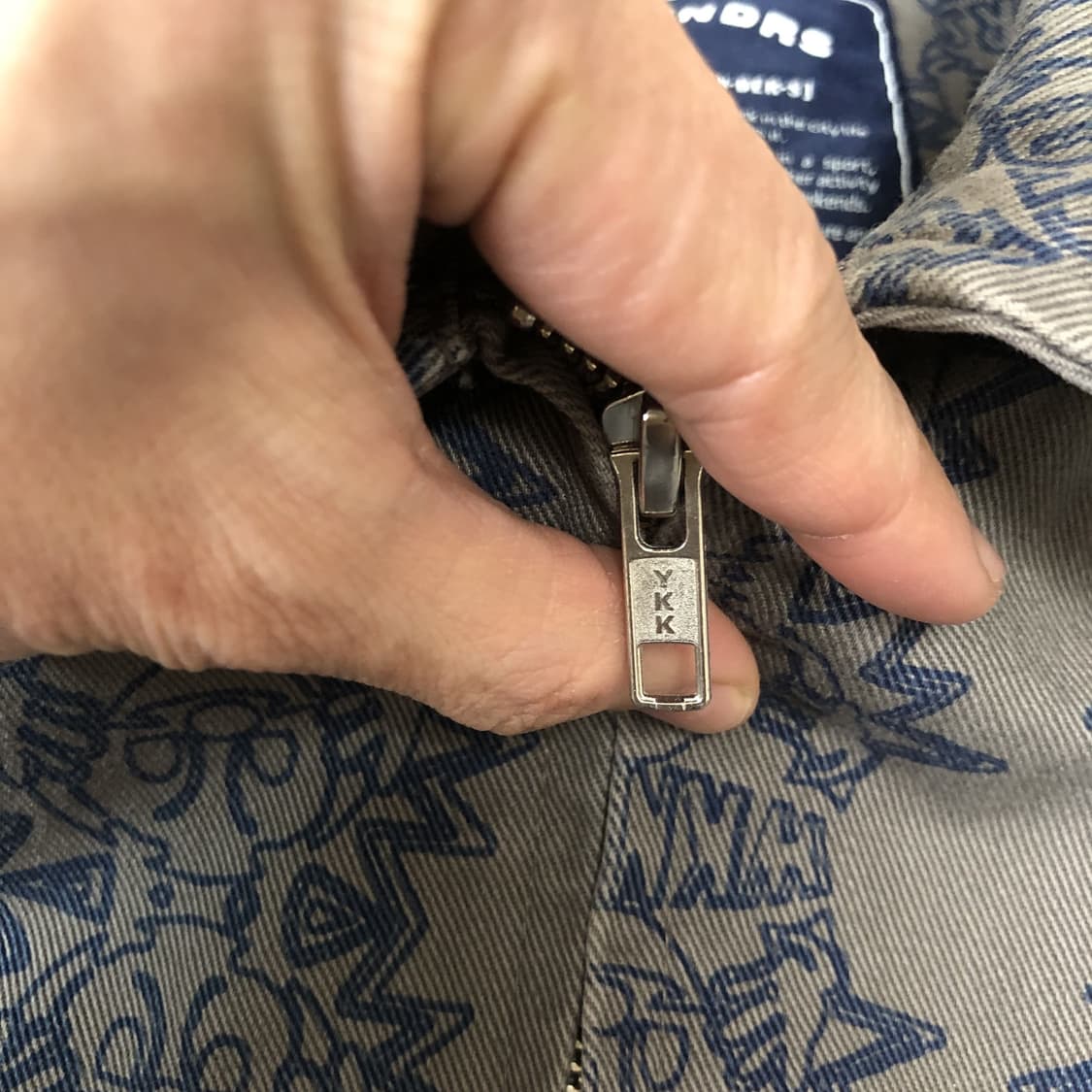 (L) 위캔더스 WKNDRS 스마일 패턴 드리즐러 자켓 그레이 상품이미지4