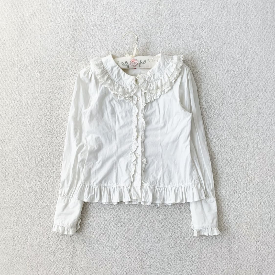 베이비더스타샤인 화이트 레이스 블라우스 상품이미지2