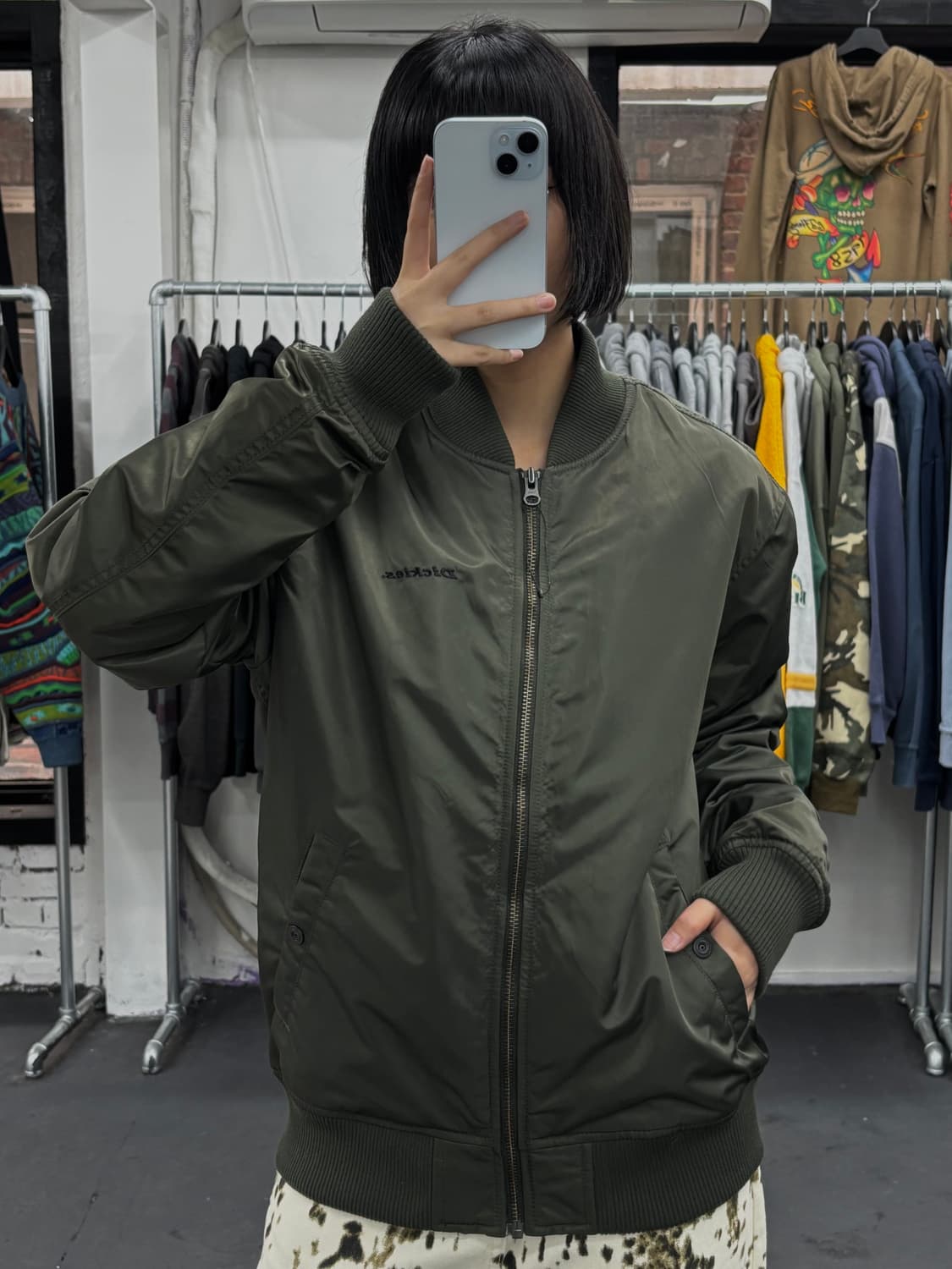 디키즈 카키 봄버자켓 상품이미지4