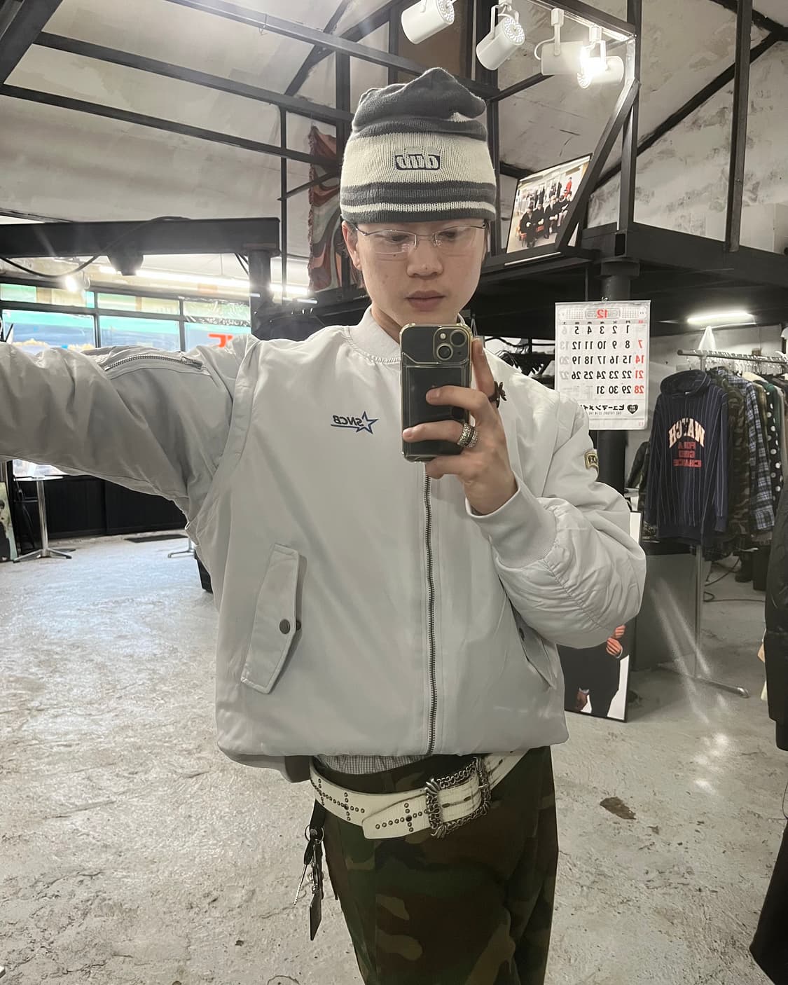 Snap Club gimmick ma-1 bomber jacket 상품이미지2