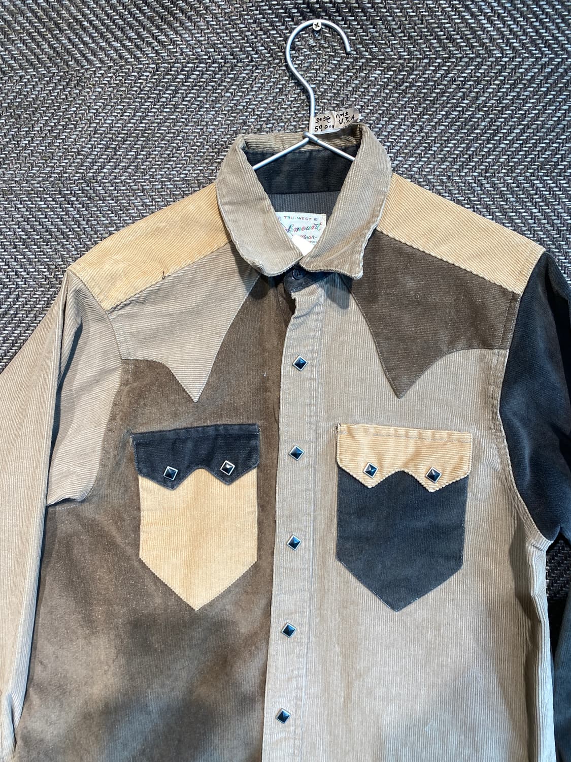 트루웨스트 코듀로이 웨스턴 셔츠 made in U.S.A 상품이미지2