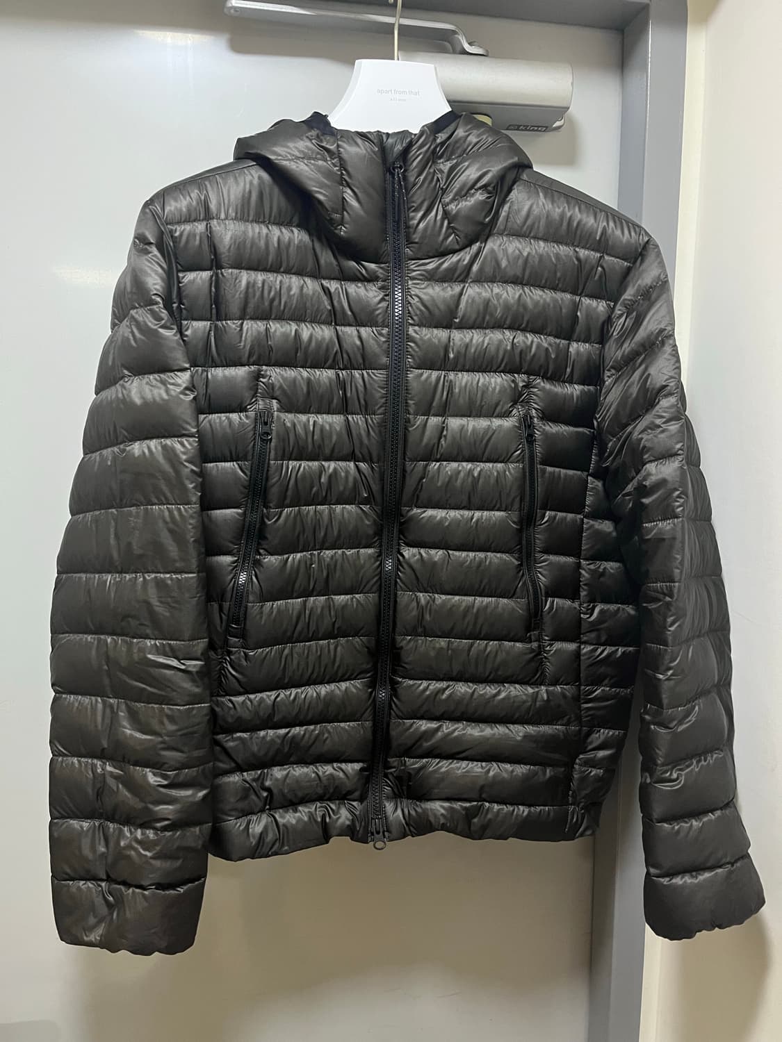 [M] 무탠다드 시티 레저 시어 립스탑 후디드 라이트 다운 재킷 상품이미지4