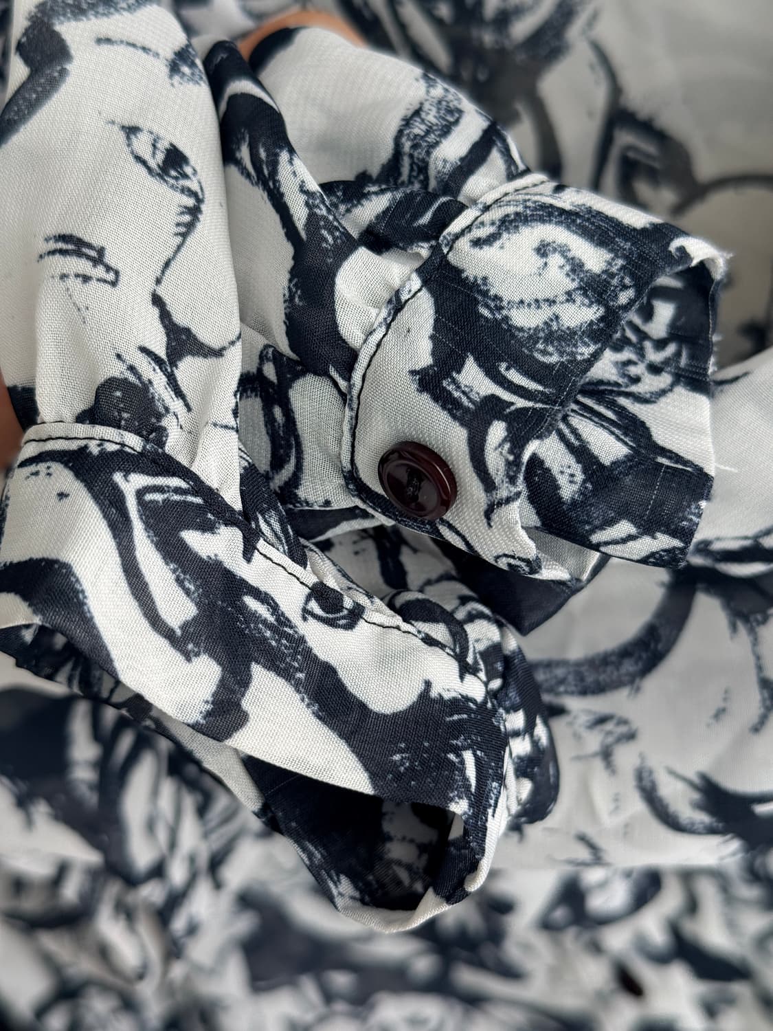 쉬폰 아티스트 프린트 (고양이 패턴 / Made in USA) 상품이미지6