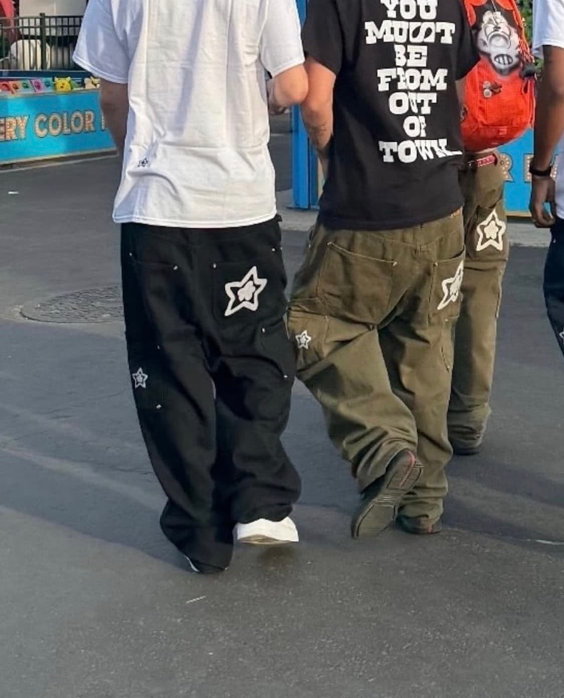 [36] 스타팀 더블니 블랙 팬츠 상품이미지1