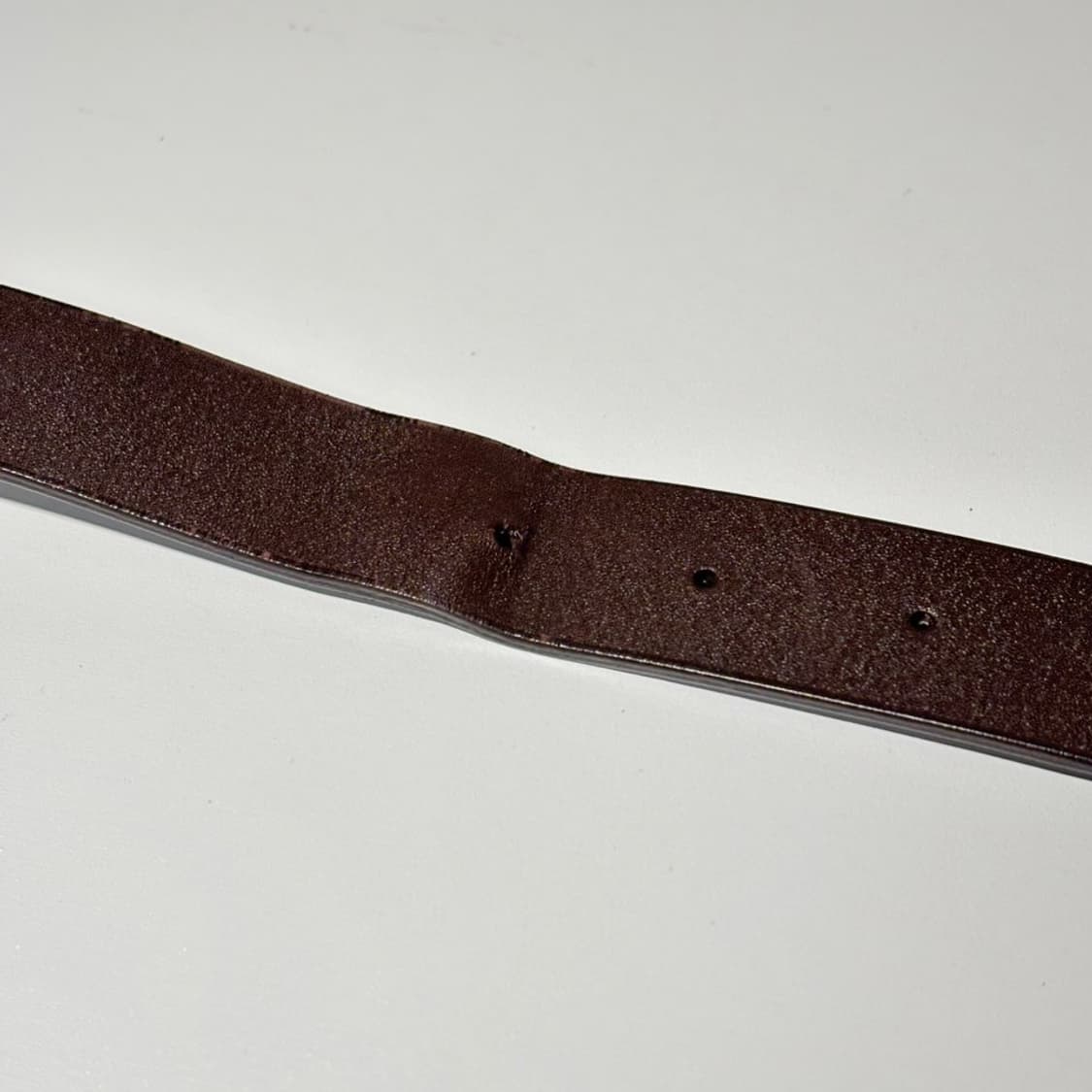 오라리 레더 스퀘어 버클 벨트 브라운 상품이미지7