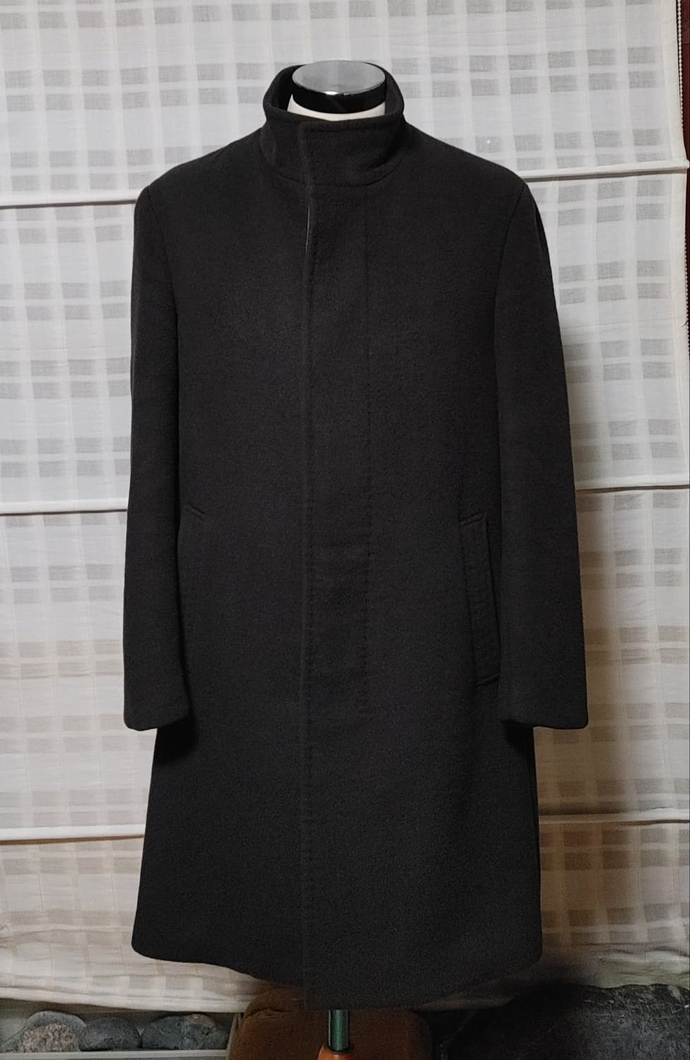 (한섬) 타임 옴므 다크브라운 코트 95 / 캐시미어 블렌디드 상품이미지4