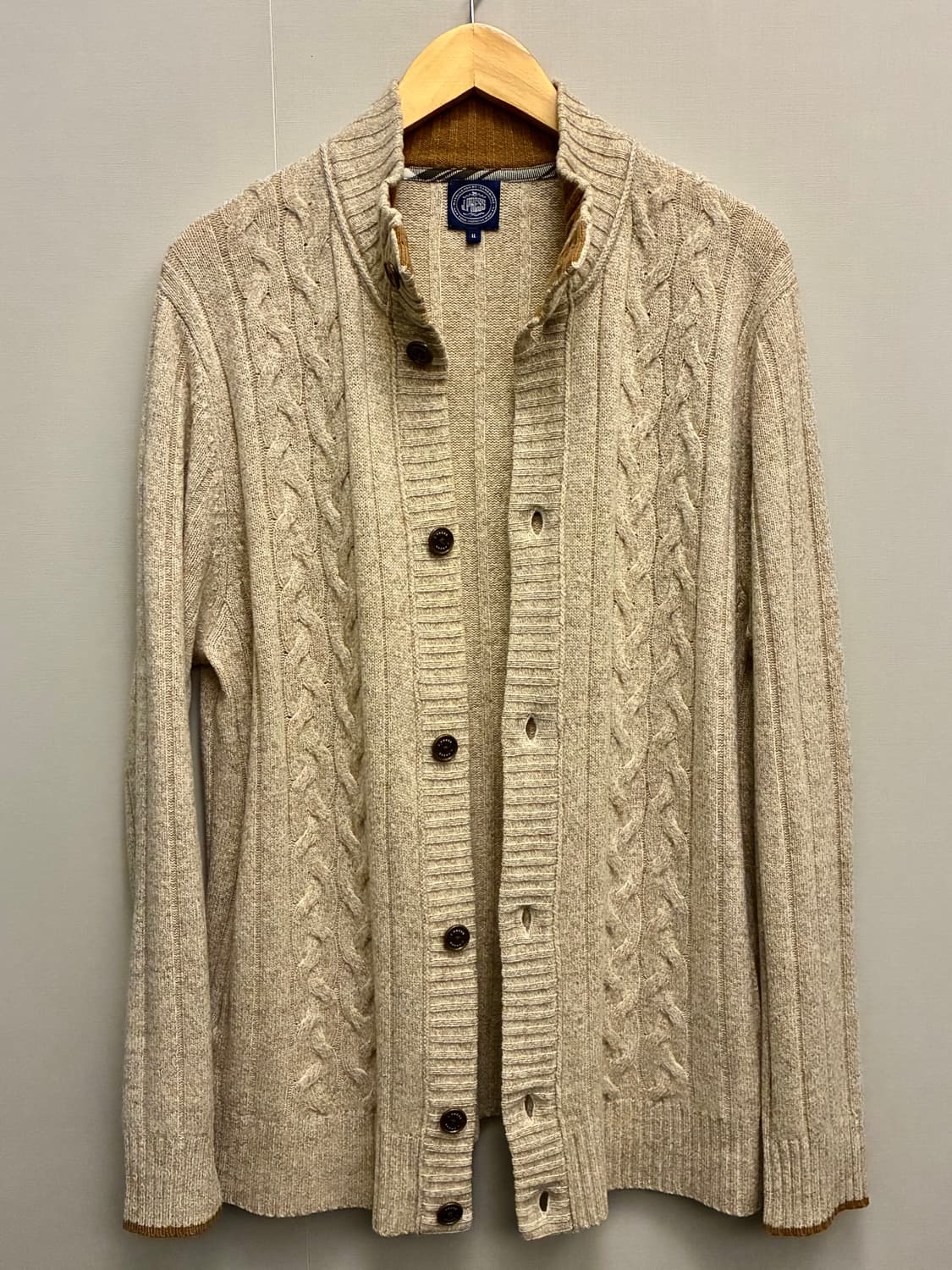 (XL)J.PRESS 제이프레스 울 니트 케이블 가디건 베이지 상품이미지9