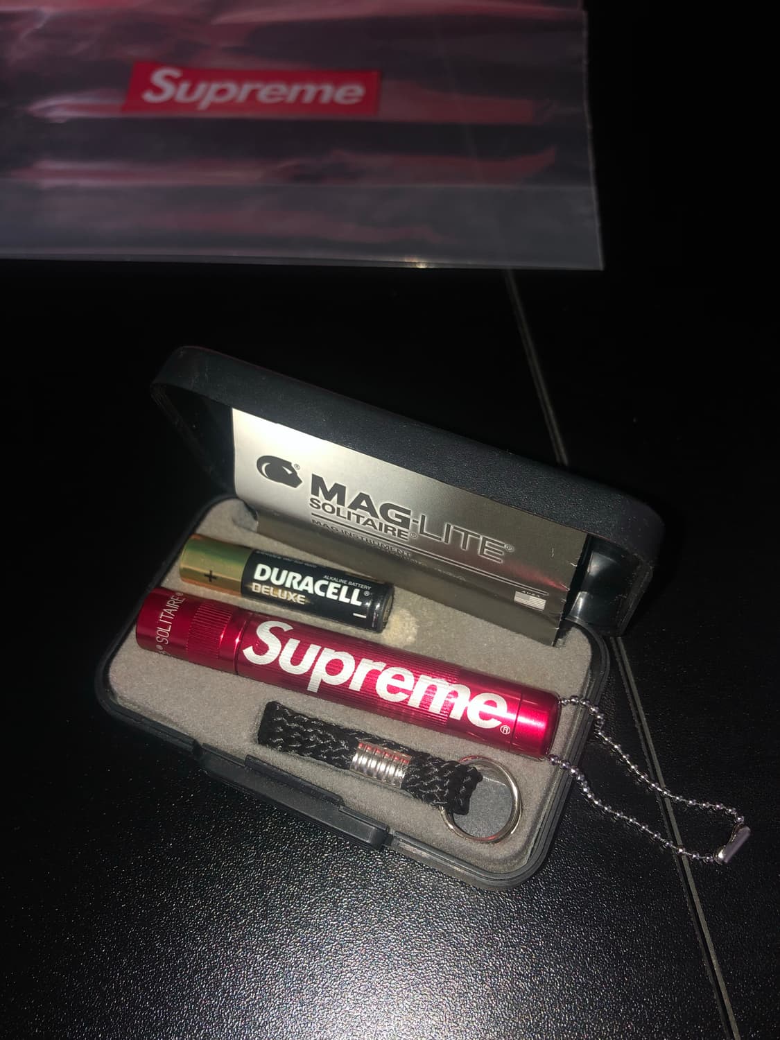 슈프림 x Maglite 맥라이트 솔리테어 키체인 키링 레드 상품이미지6