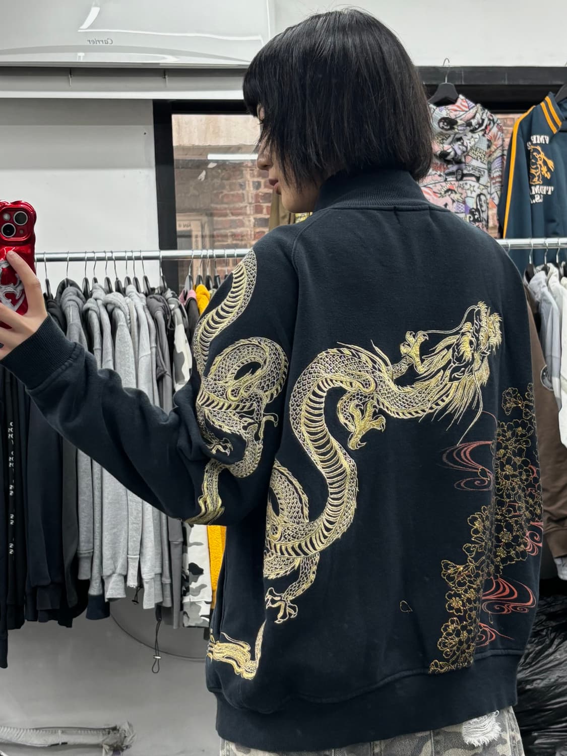 카라쿠리 타마시 오리엔탈 드래곤 투웨이 집업 상품이미지6