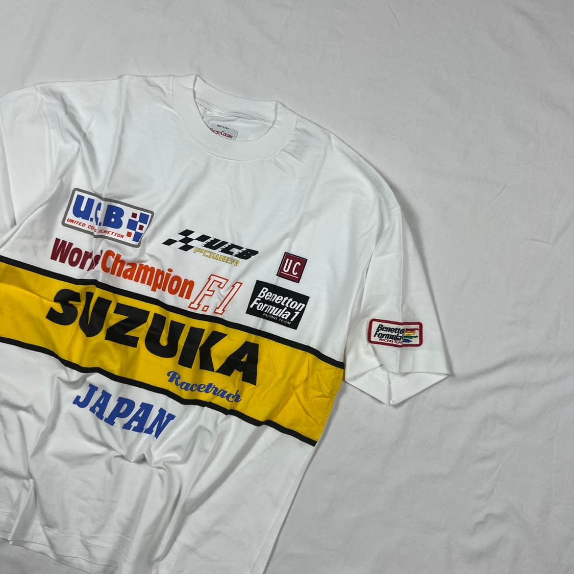 90‘s 베네통포뮬러1 suzuka 프린트 반팔티 상품이미지3
