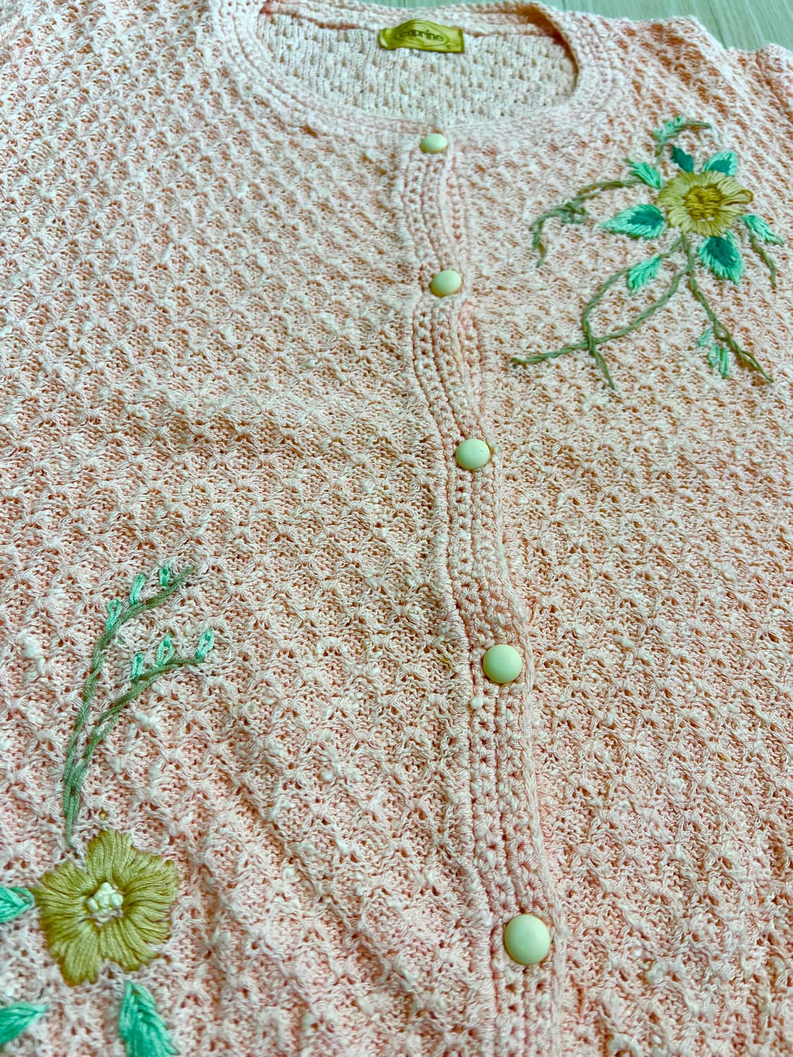 핑크 반팔 크로쉐 가디건 모리걸 상품이미지4