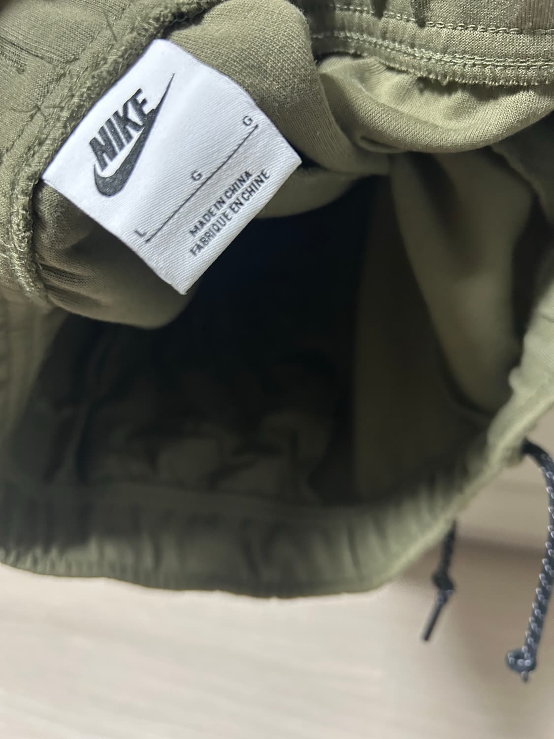 나이키 nsw 테크 플리스 테크팩 카키 셋업 L 상품이미지3