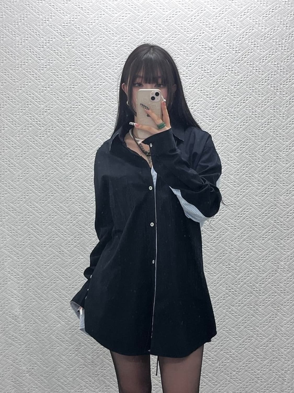 네스티킥 모던 시크 캐주얼 언발 스트라이프 셔츠 XL C10263 상품이미지1