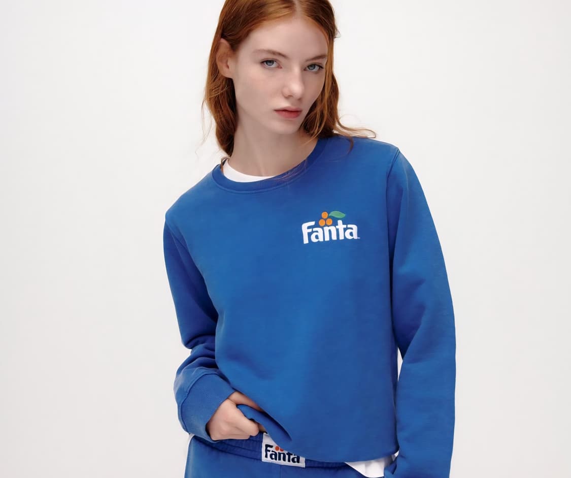 [M] 자라 FANTA 맨투맨 / 희귀템  블루 빈티지 상품이미지6