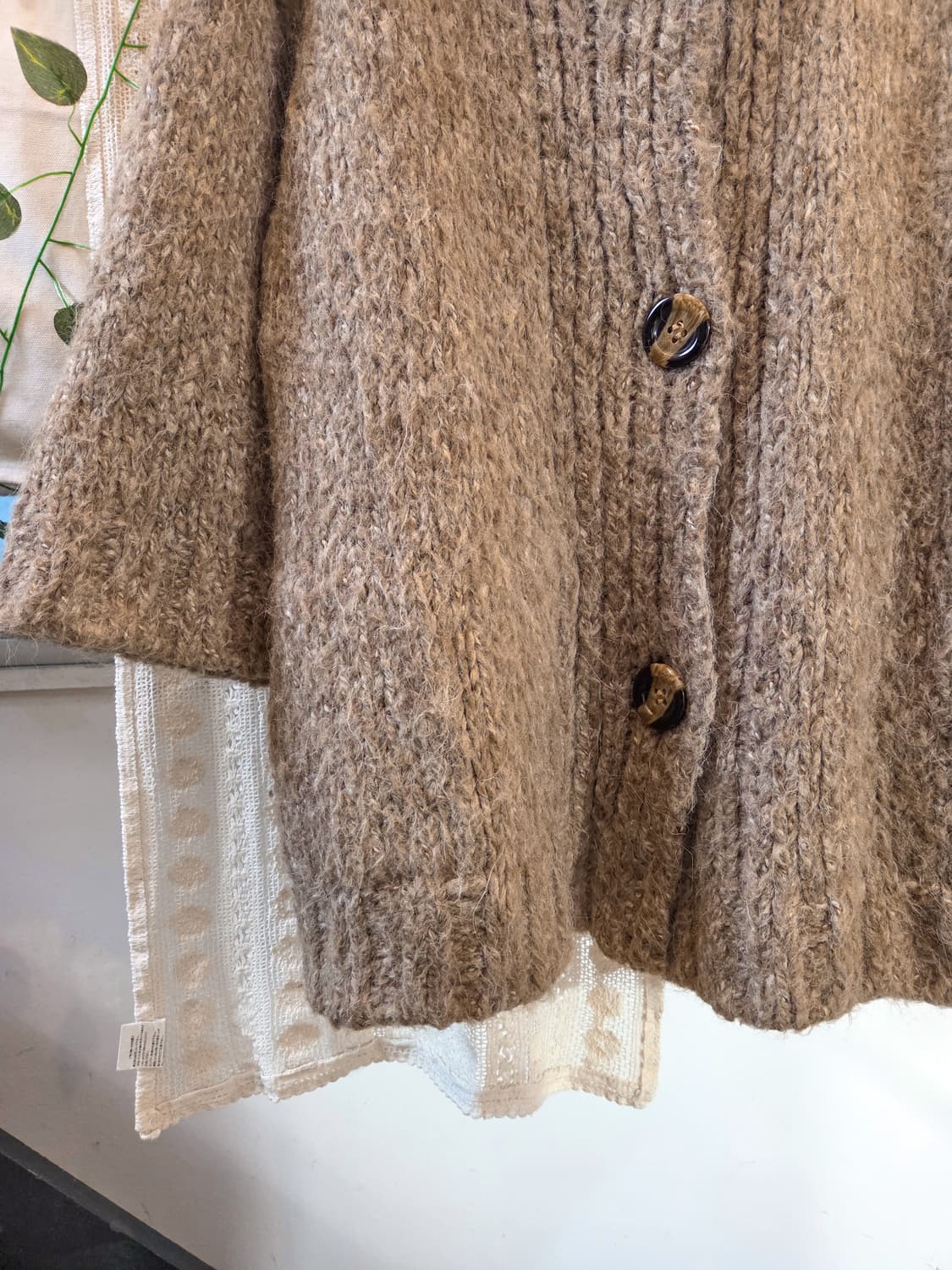 알파카 반팔 가디건 상품이미지3