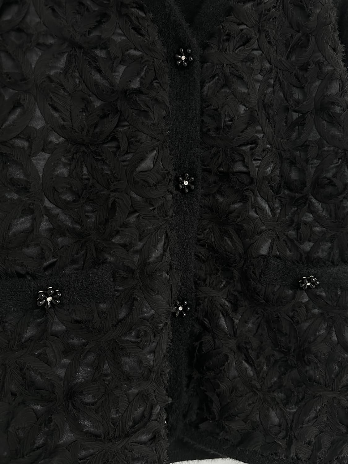 [다니엘에스떼] 여성 블랙 아플리케 가디건 상품이미지3