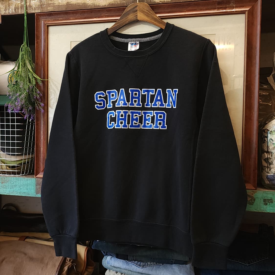 90s 러셀 맨투맨 스웻셔츠 스파르탄 치어 오리지널 빈티지 레터링 S 상품이미지2