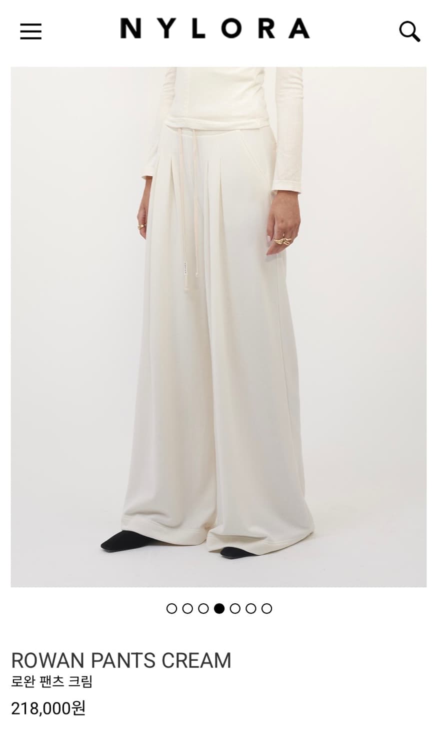 나일로라 로완팬츠 크림S 상품이미지1