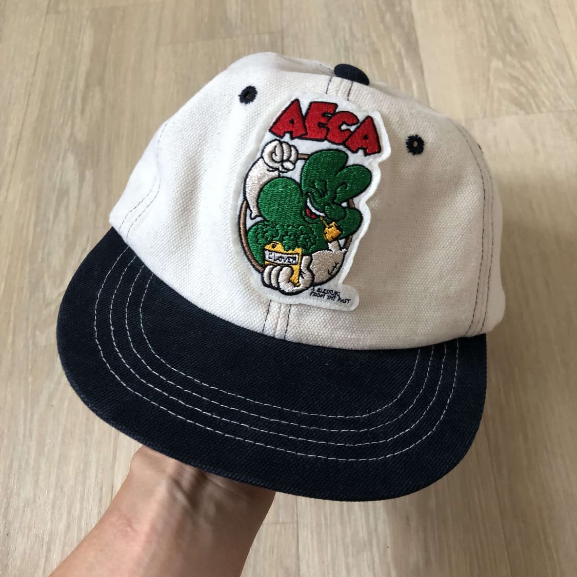 (ONE SIZE) 에이카 AECA 머슬 클로버 보이 아이보리 캡 모자 상품이미지9