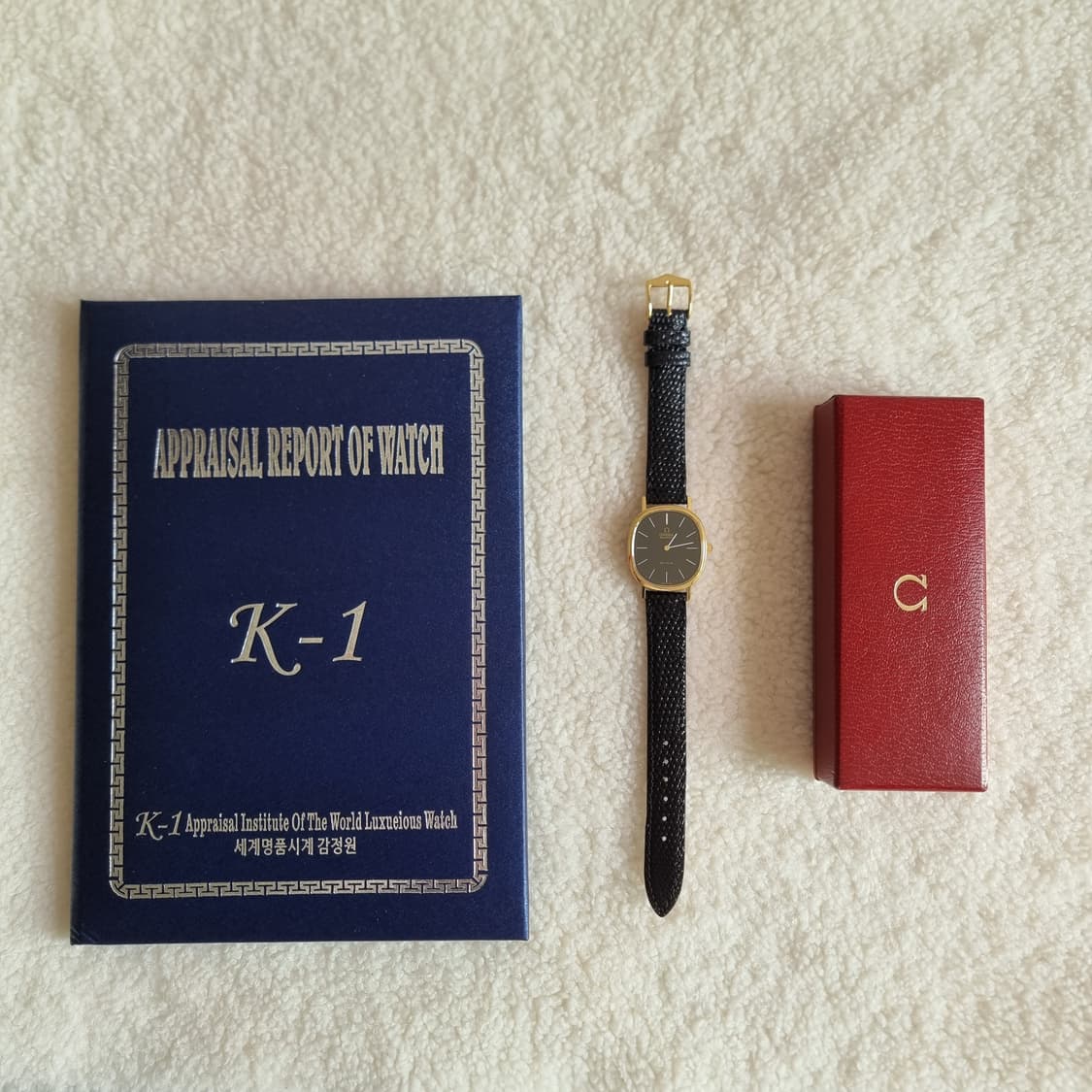 오메가 드빌 앨립스 블랙다이얼 골드 플레이트 쿼츠 남여공용 시계 상품이미지7