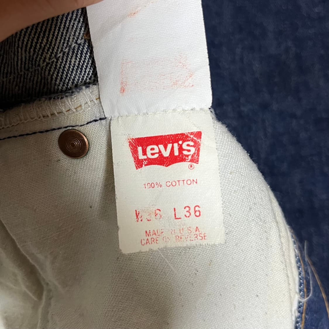 (90's초) 리바이스 501 USA 발렌시아(555공장) 데님 청바지 상품이미지5