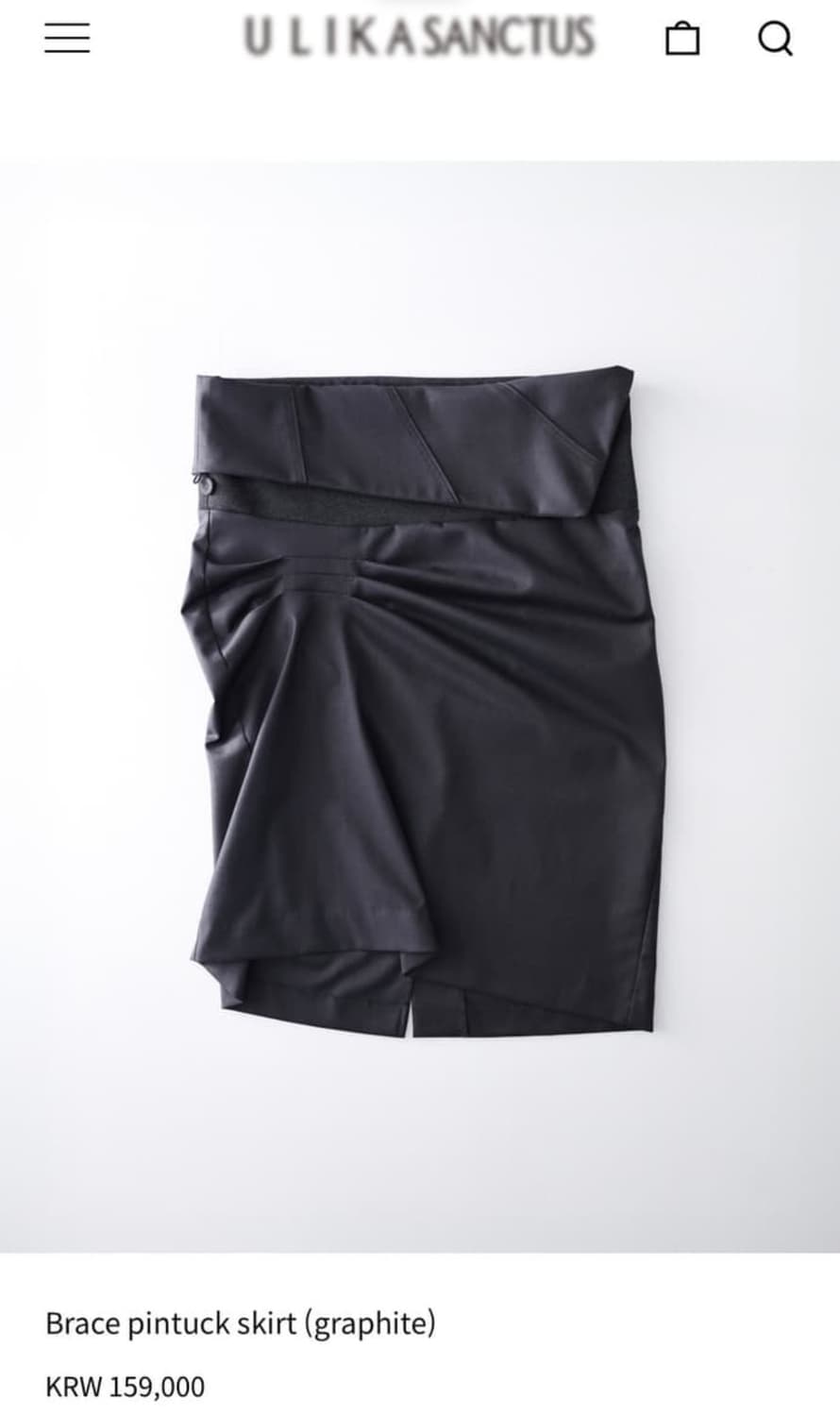 구해요) 울리카 상투스 브레이스 핀턱 스커트 m 상품이미지1