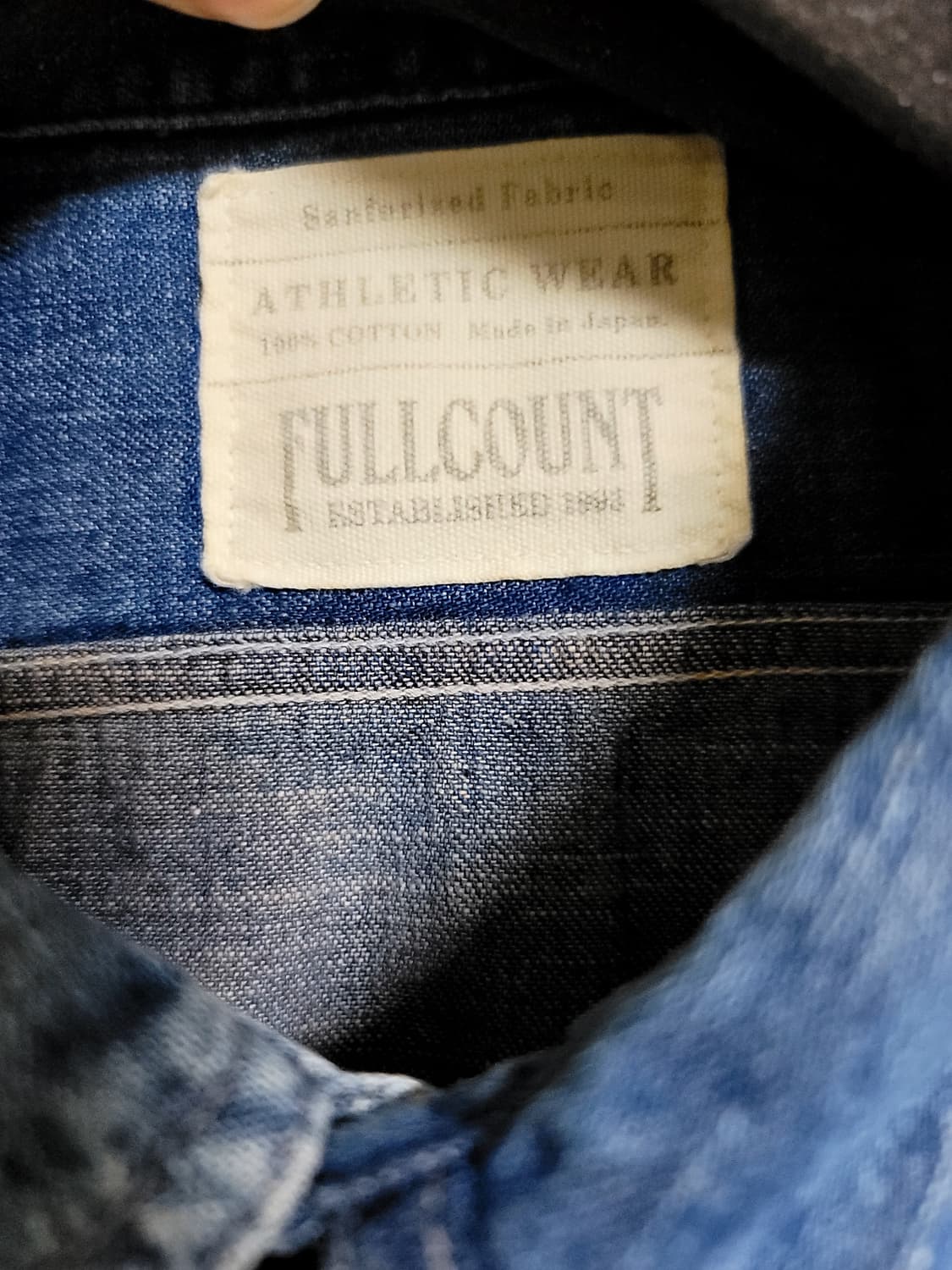 풀카운트 4890HW 블루데님 워크셔츠 46사이즈 상품이미지5
