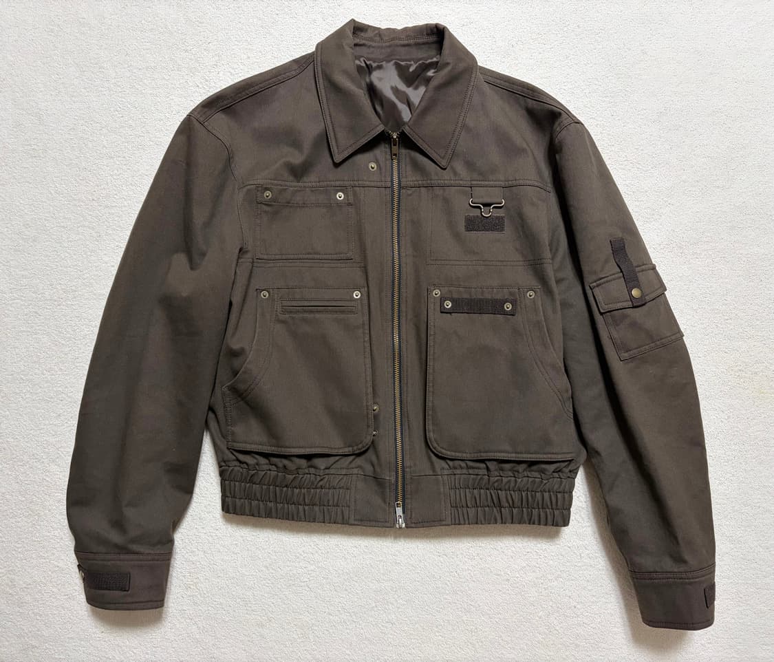 [44] 엘무드(LMOOD) 워크 포켓 치노 블루종 자켓 (브라운) 상품이미지1