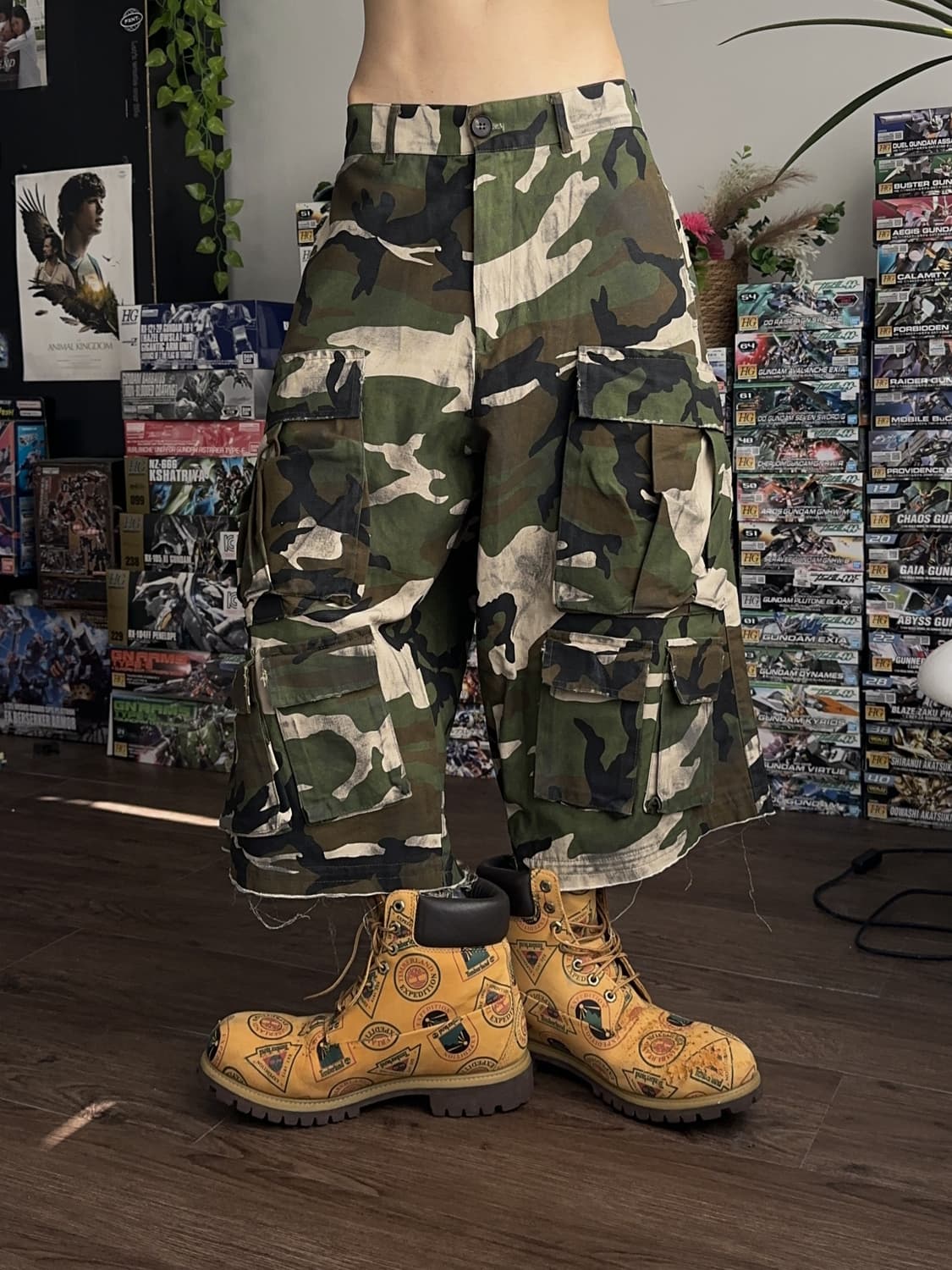 Nos Couleurs 카모플라쥬 버뮤다 카고 팬츠 상품이미지3