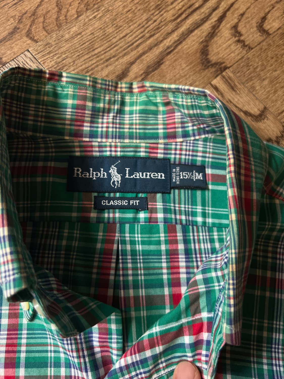 [M]폴로 랄프로렌 CLASSIC FIT 그린 타탄체크 옥스포드 셔츠 상품이미지2