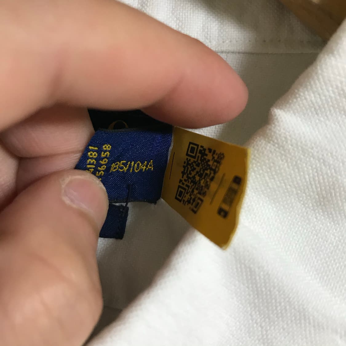 폴로 큐알정품 옥스퍼드 흰색셔츠 (실제론 아예 흰색 입니다) 상품이미지4