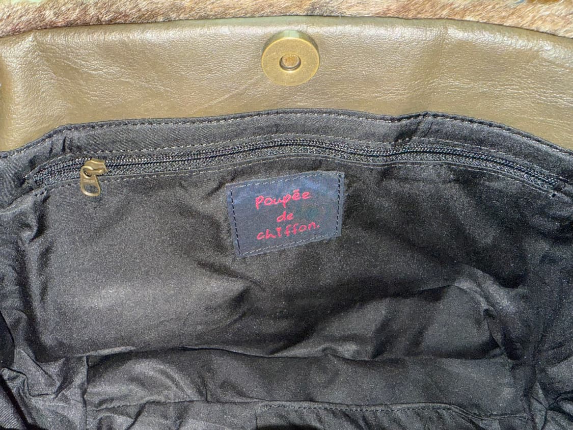 퍼 체인 숄더백 토트백 브라운 오네갸루 빈티지 가방 상품이미지4