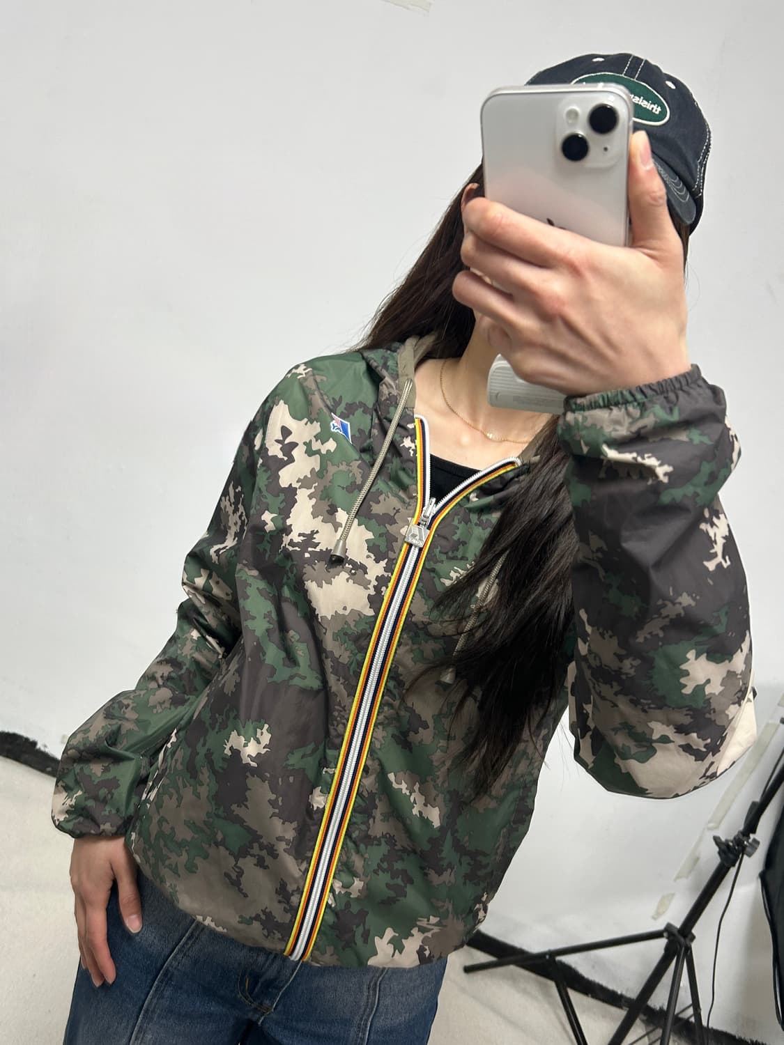 까웨 카모/탄 컬러 리버시블 바람막이 자켓 상품이미지1